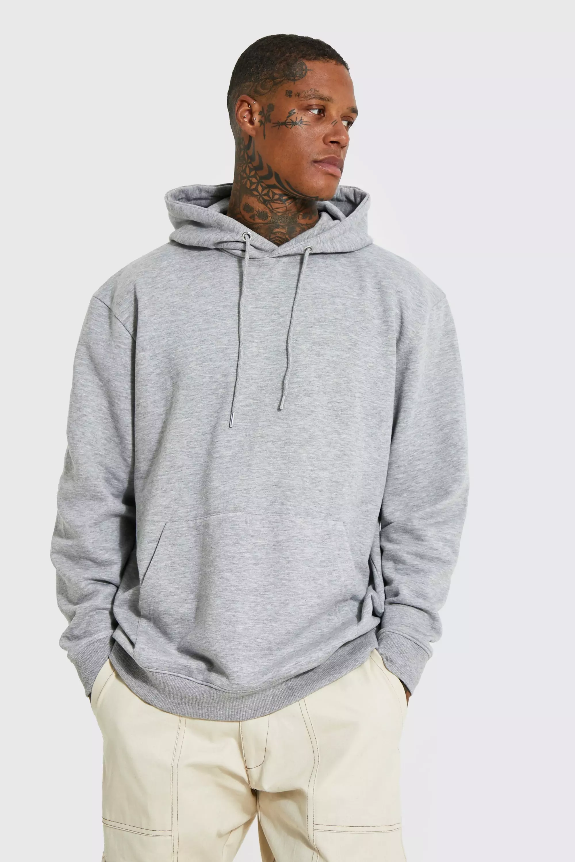 Grey oversized hoodie mens sale